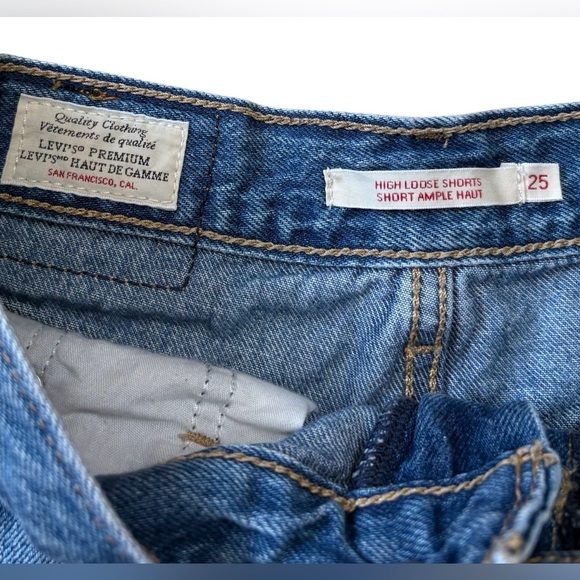 Levi's, Premium High Loose Shorts, Size 25, Blue - Picture 5 of 10